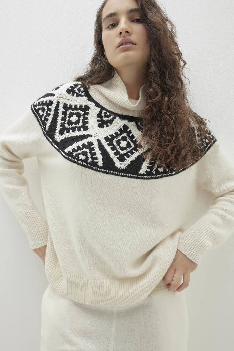 Nakedcashmere OONA CASHMERE Wool Blend TURTLENECK SWEATER M